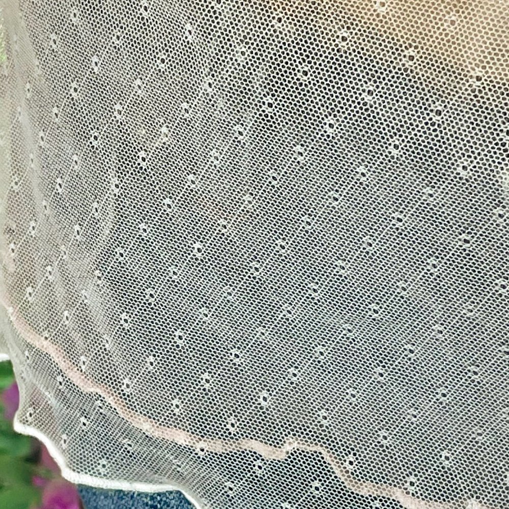 ▪️SIMPLY VERA▪️White Pink Sheer Swiss Dot Camisole - Picture 6 of 8